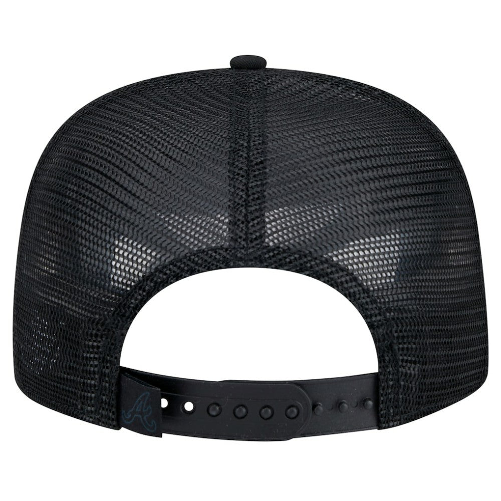 Atlanta Braves New Era Score Check A-Frame Trucker 9FIFTY Snapback Hat for sale