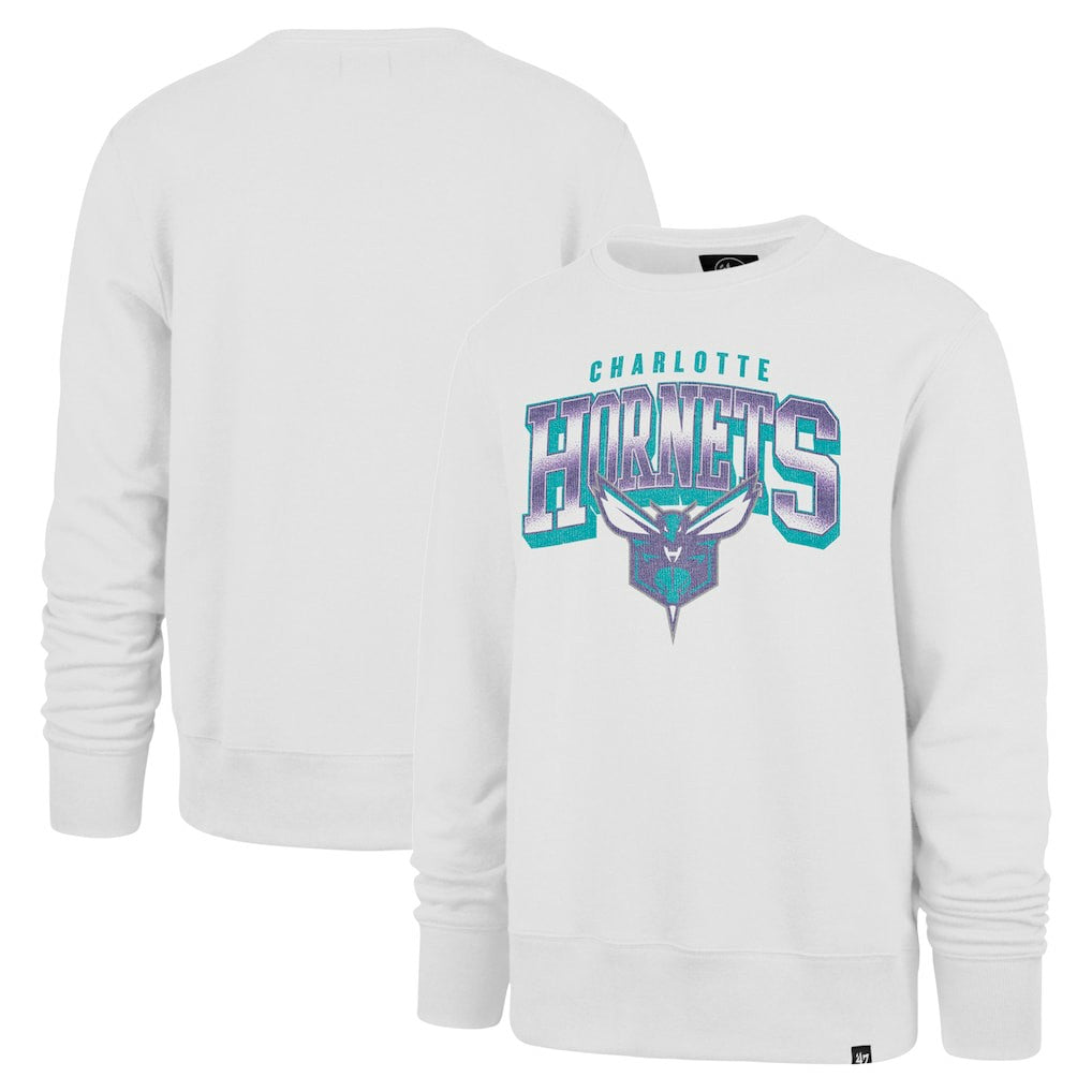 47 brand Charlotte Hornets '47 Spotlight Headline Pullover Sweatshirt White