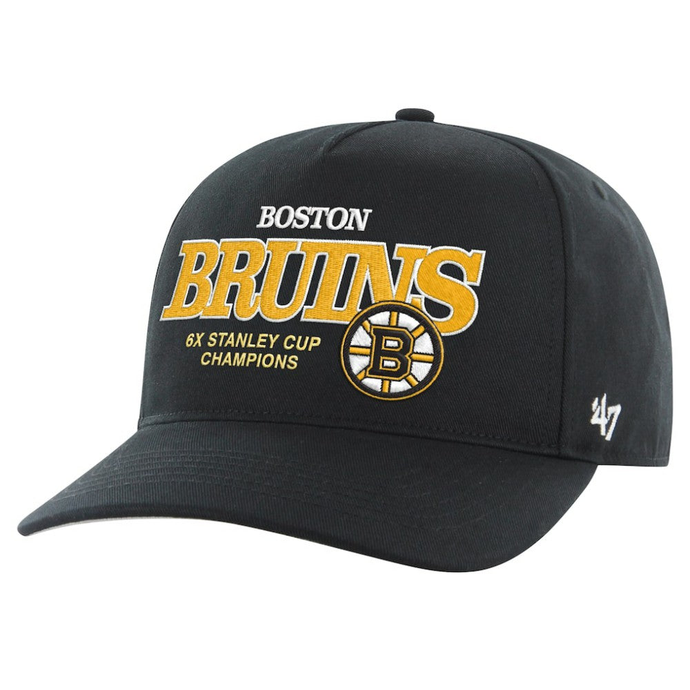 Boston Bruins '47 6X Stanley Cup Champions Penalty Box Hitch Adjustable Hat - Black | 47 brand Clearance