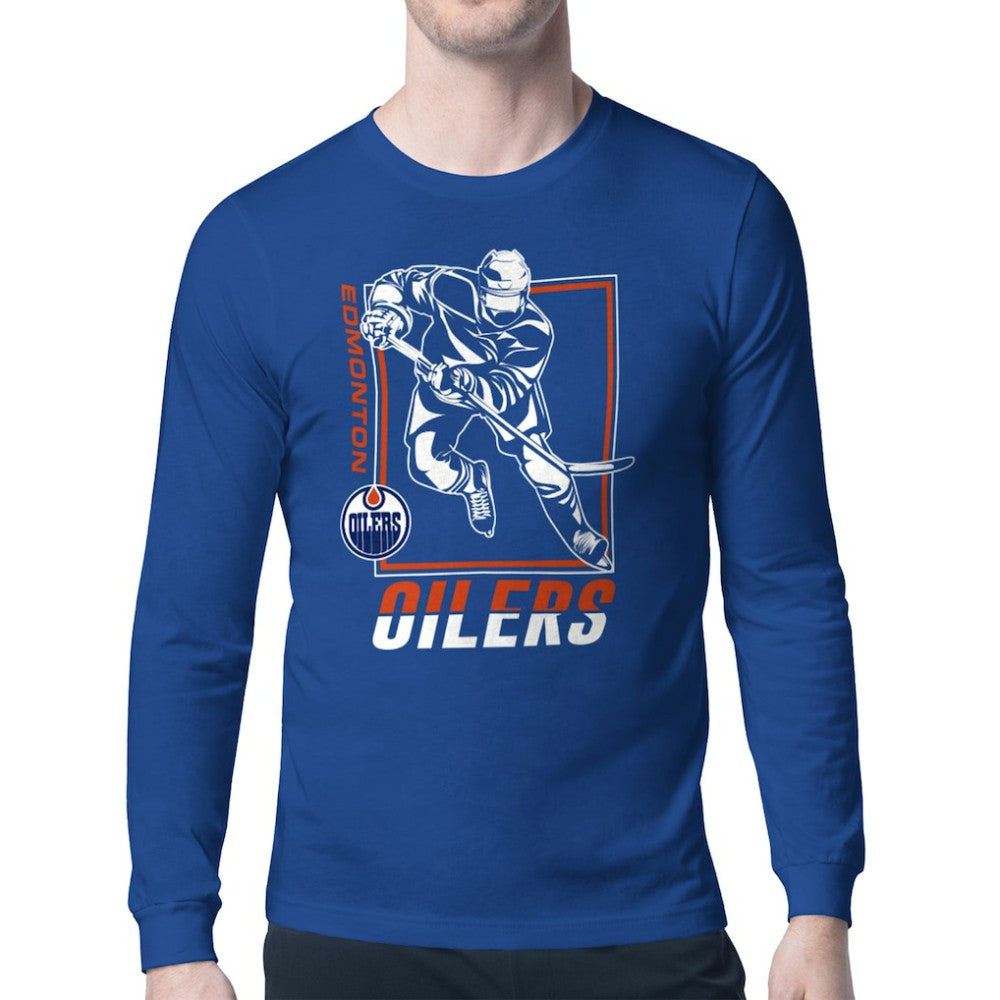 Edmonton Oilers Starter Player Grid Long Sleeve T-Shirt - Royal | NHL near me
