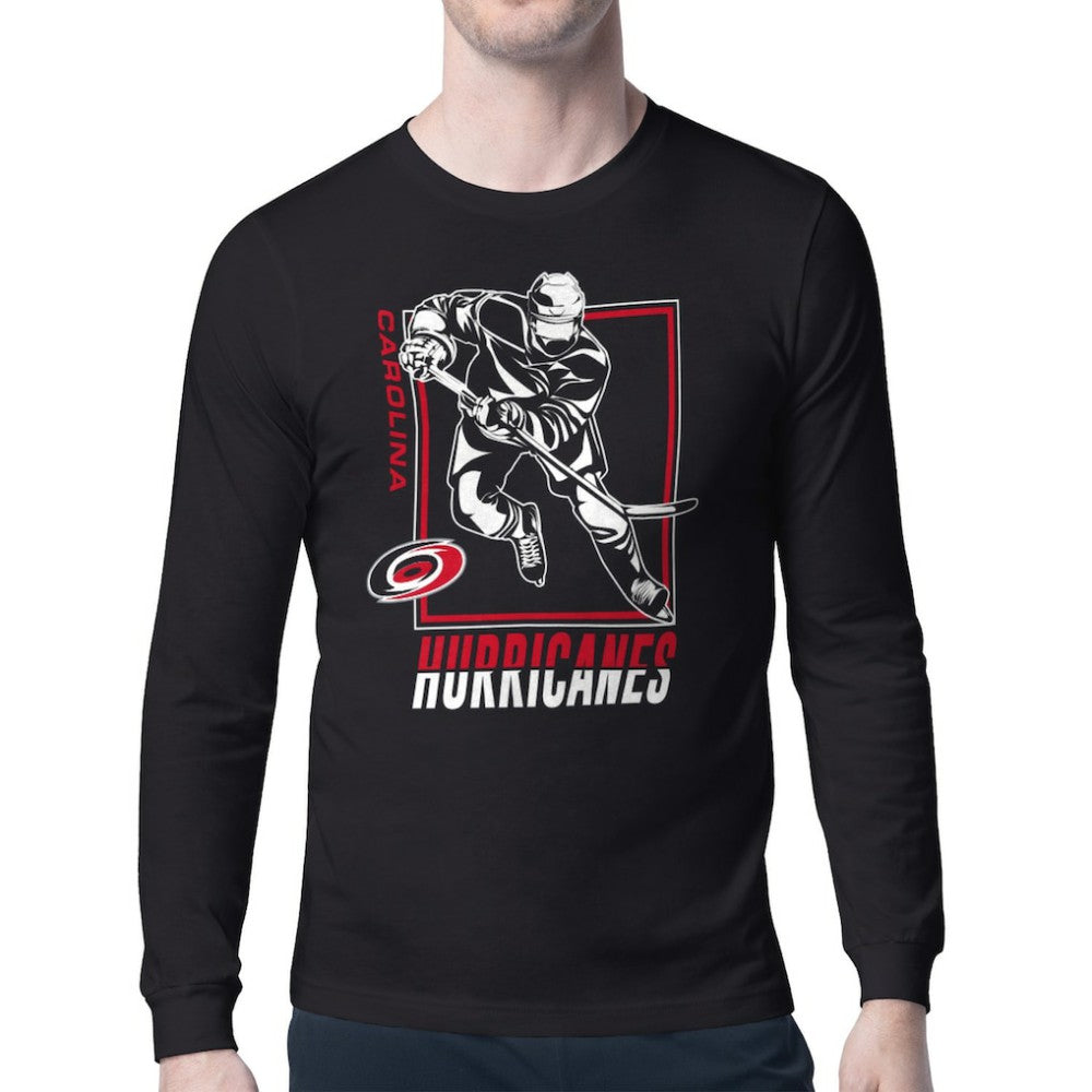 Carolina Hurricanes Starter Player Grid Long Sleeve T-Shirt - Black | NHL near me