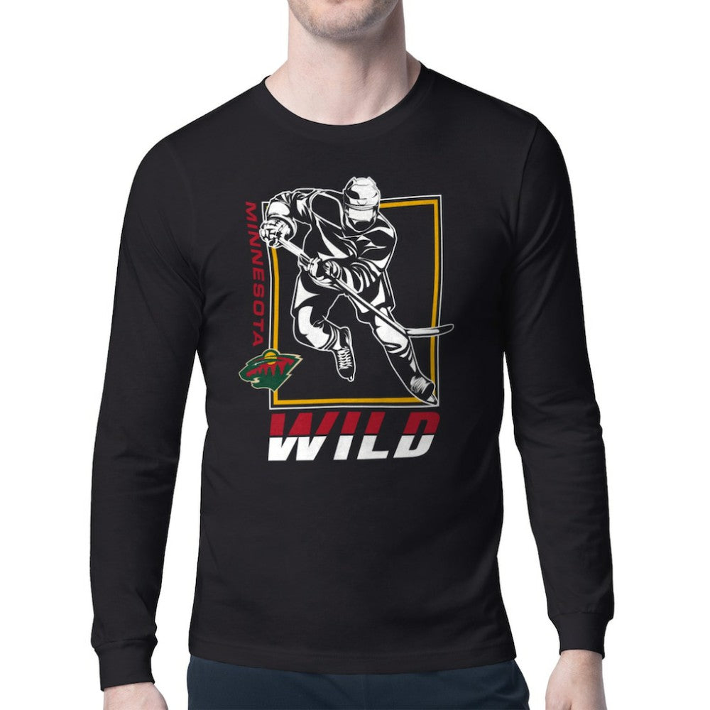 Minnesota Wild Starter Player Grid Long Sleeve T-Shirt - Black | NHL sale