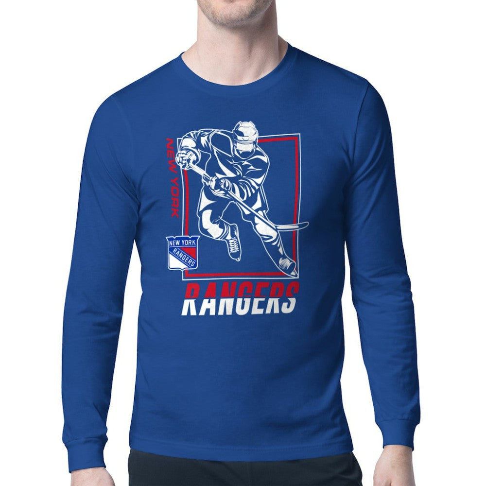 New York Rangers Starter Player Grid Long Sleeve T-Shirt - Blue | NHL sale