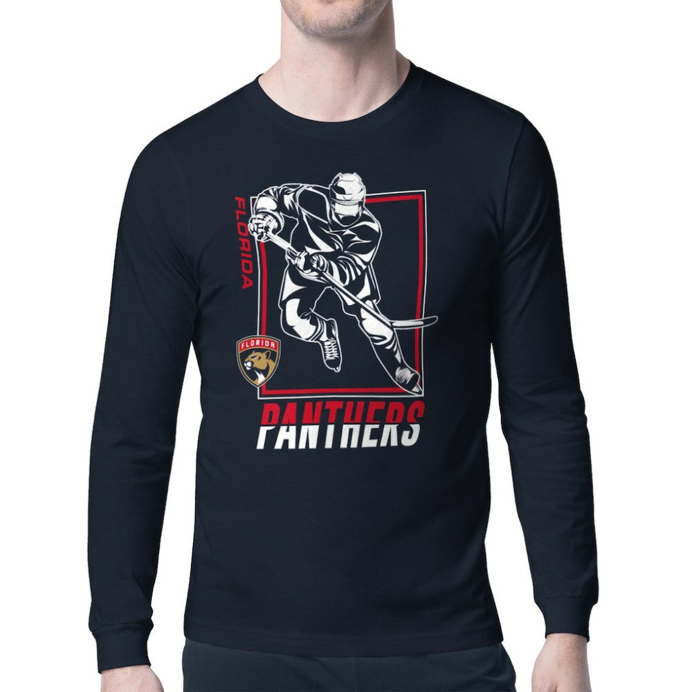 Florida Panthers Starter Player Grid Long Sleeve T-Shirt - Navy | NHL Lifestyle