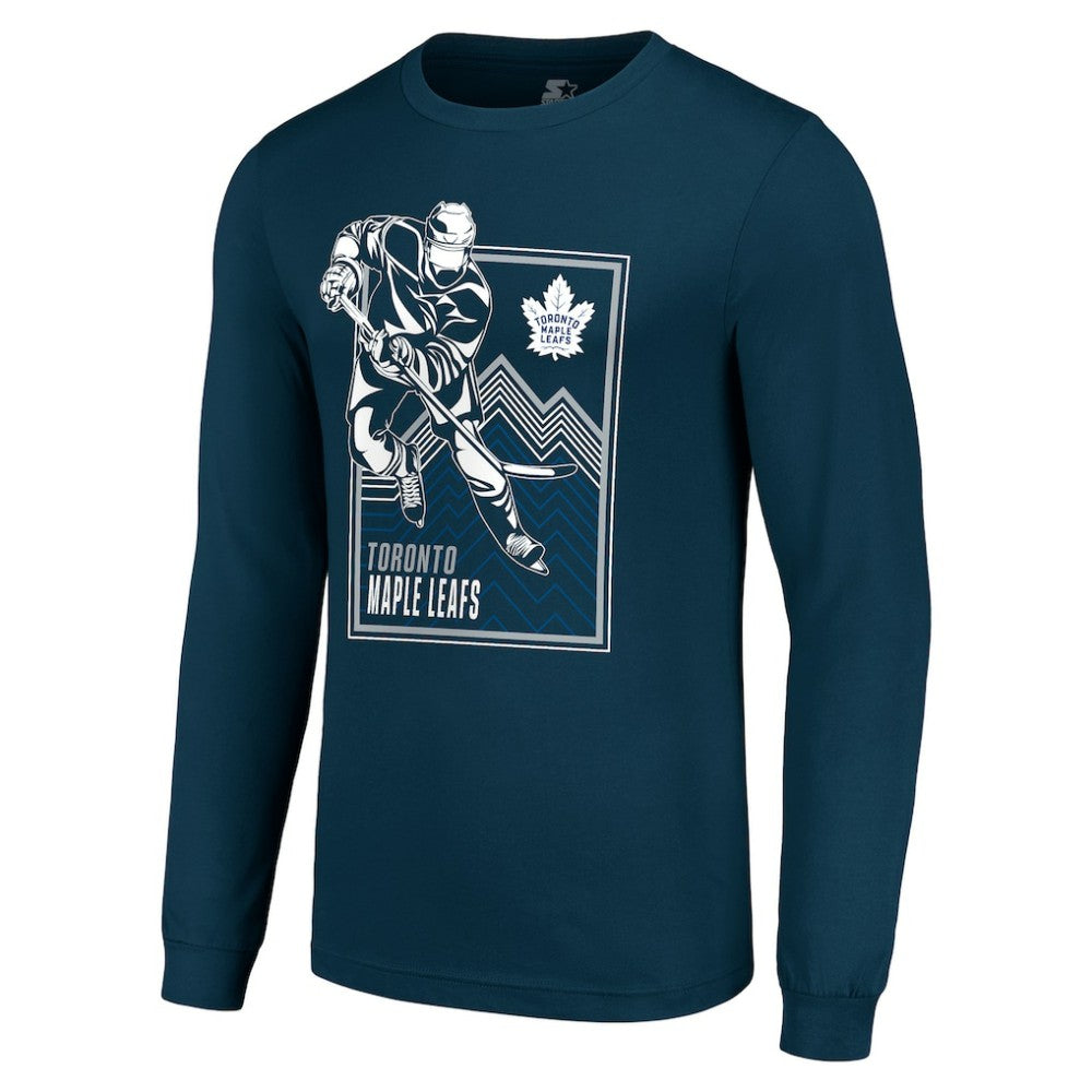 Toronto Maple Leafs Starter Player Grid Long Sleeve T-Shirt - Blue | NHL sale