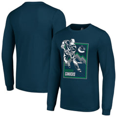 Vancouver Canucks Starter Player Grid Long Sleeve T-Shirt - Blue | NHL Lifestyle