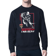 Florida Panthers Starter Player Grid Fleece Pullover Sweatshirt - Navy | NHL Lifestyle