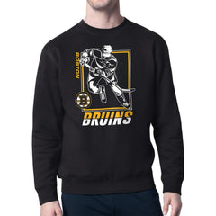 Boston Bruins Starter Player Grid Fleece Pullover Sweatshirt - Black | NHL near me