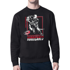 Carolina Hurricanes Starter Player Grid Fleece Pullover Sweatshirt - Black | NHL online