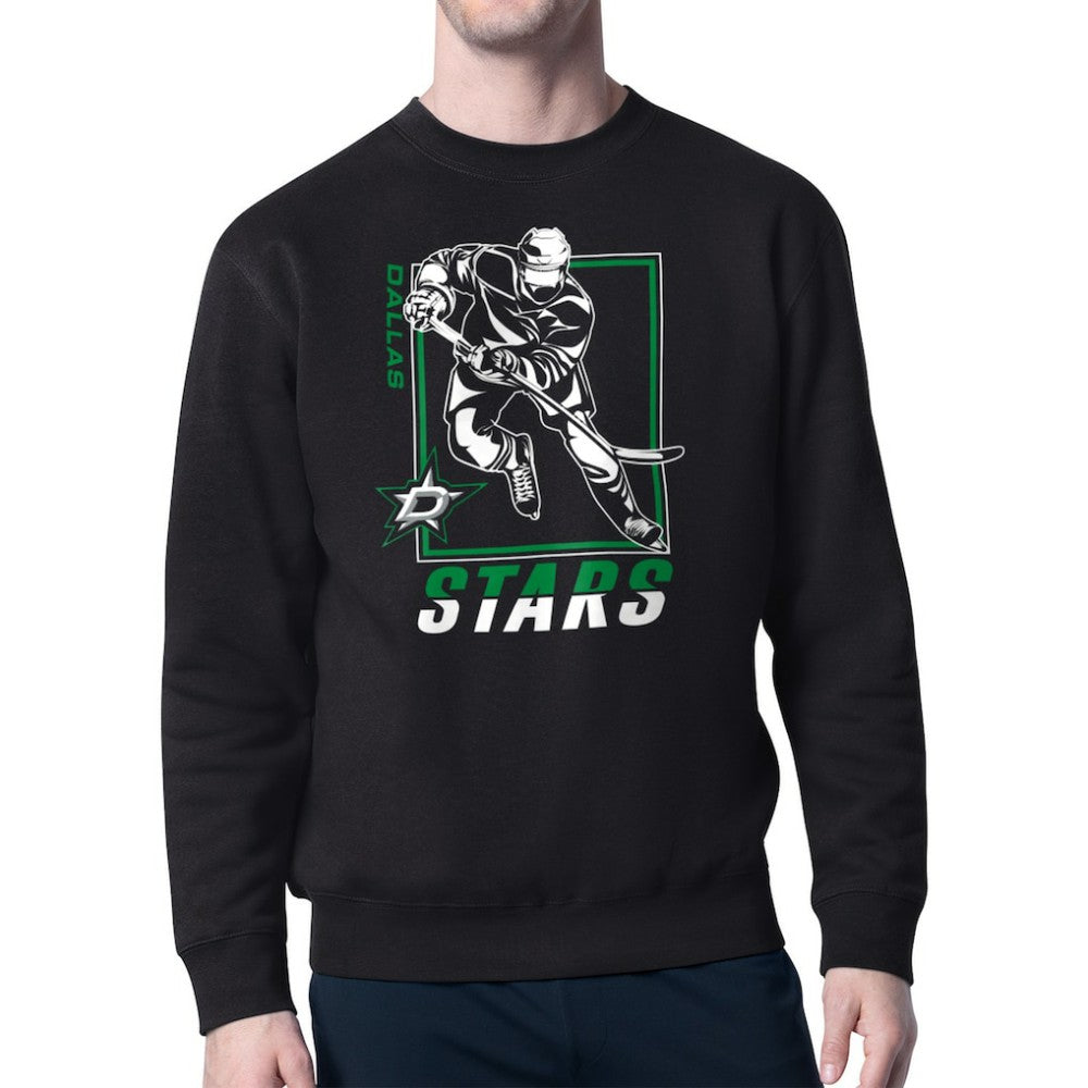 Dallas Stars Starter Player Grid Fleece Pullover Sweatshirt - Black | NHL on sale