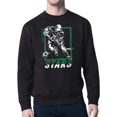 Dallas Stars Starter Player Grid Fleece Pullover Sweatshirt - Black | NHL on sale