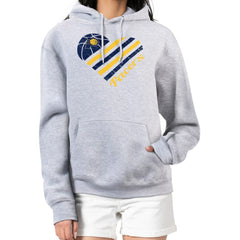 Indiana Pacers G-III 4Her by Carl Banks Women's Heart Pullover Hoodie - Heather Gray