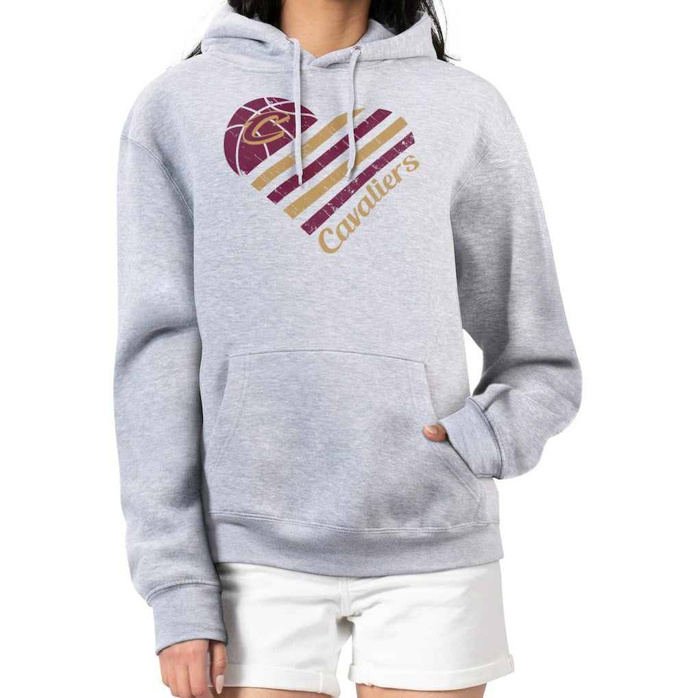 Cleveland Cavaliers G-III 4Her by Carl Banks Women's Heart Pullover Hoodie - Heather Gray