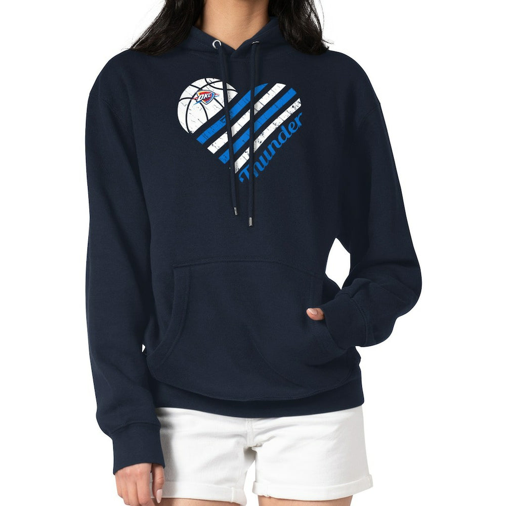 Oklahoma City Thunder G-III 4Her by Carl Banks Women's Heart Pullover Hoodie - Navy