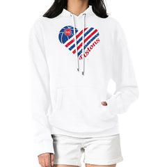Detroit Pistons G-III 4Her by Carl Banks Women's Heart Pullover Hoodie - White