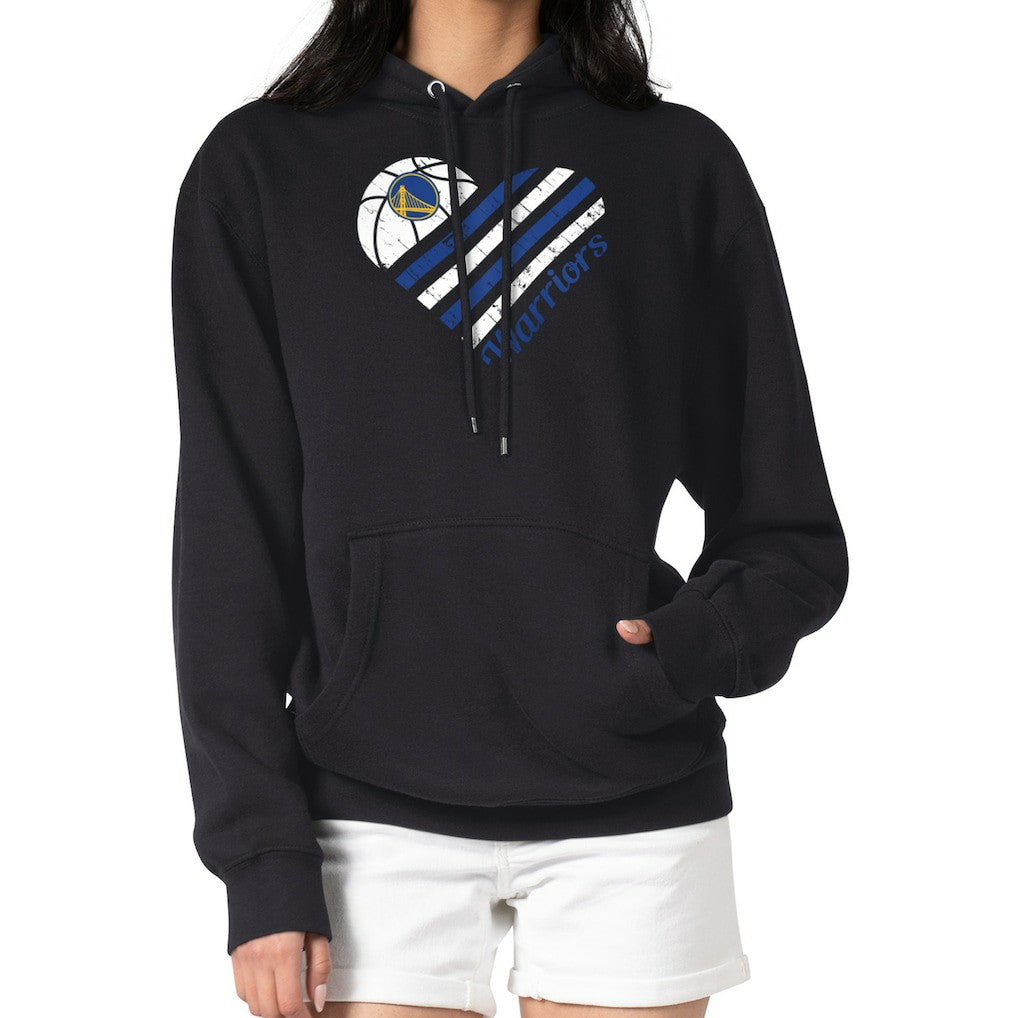 Golden State Warriors G-III 4Her by Carl Banks Women's Heart Pullover Hoodie - Black
