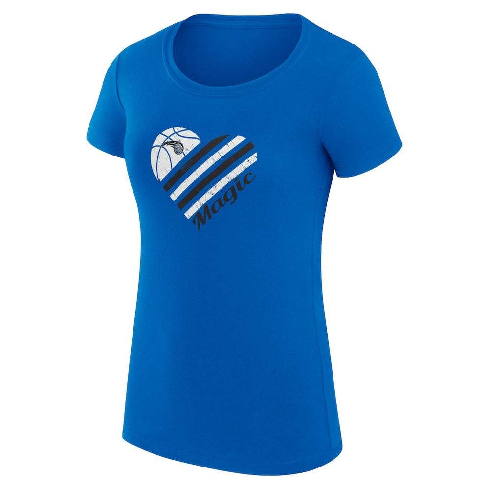 Orlando Magic G-III 4Her by Carl Banks Women's Super-Slim Fit Lightweight Heart T-Shirt Blue