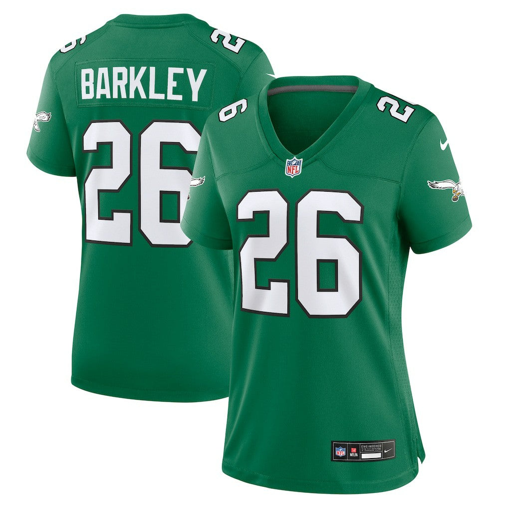 Saquon Barkley Philadelphia Eagles Women's Alternate Game Jersey - Kelly Green - Nike