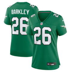 Saquon Barkley Philadelphia Eagles Women's Alternate Game Jersey - Kelly Green - Nike