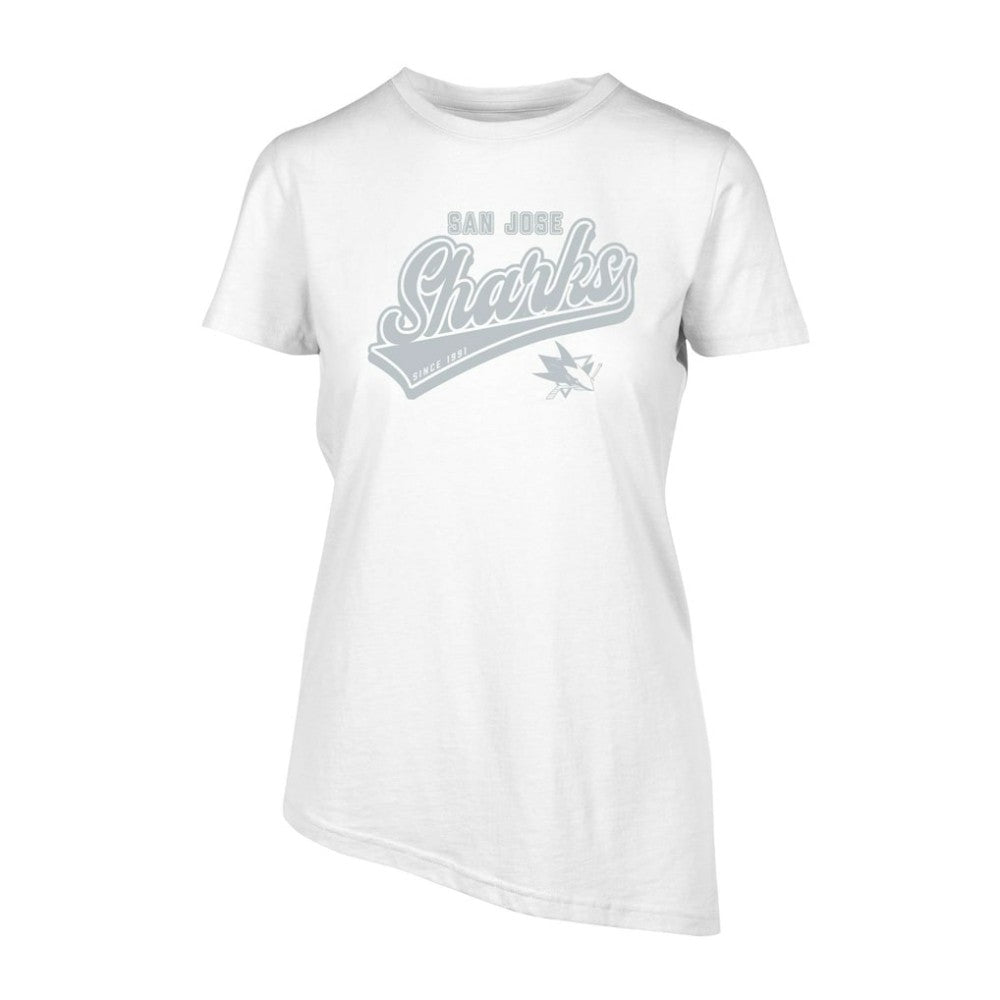 San Jose Sharks Levelwear Women's Birch Sweep T-Shirt - White | NHL Lifestyle