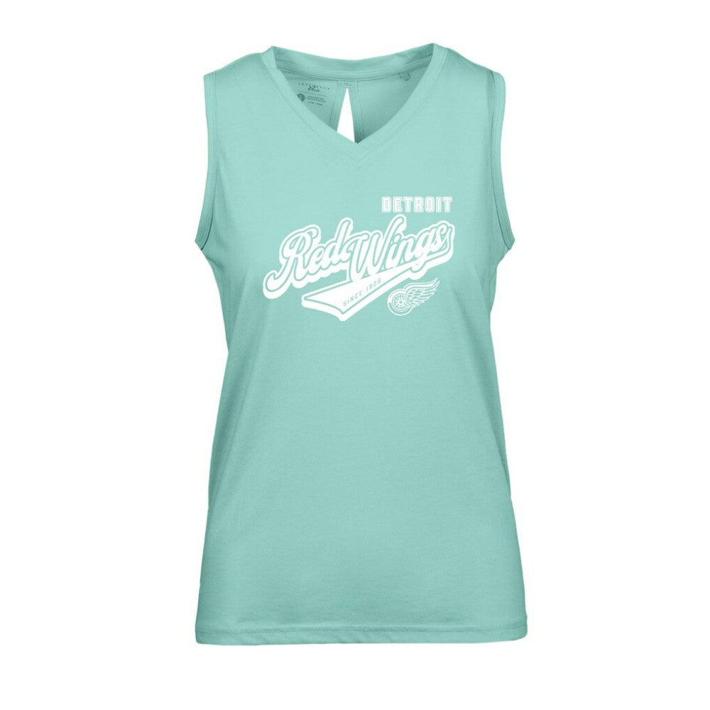 Detroit Red Wings Levelwear Women's Paisley Sweep V-Neck Tank Top - Mint | NHL sale
