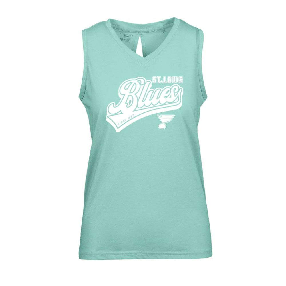St. Louis Blues Levelwear Women's Paisley Sweep V-Neck Tank Top - Mint | NHL on sale