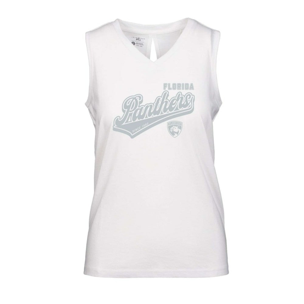 Florida Panthers Levelwear Women's Paisley Sweep V-Neck Tank Top - White | NHL sale