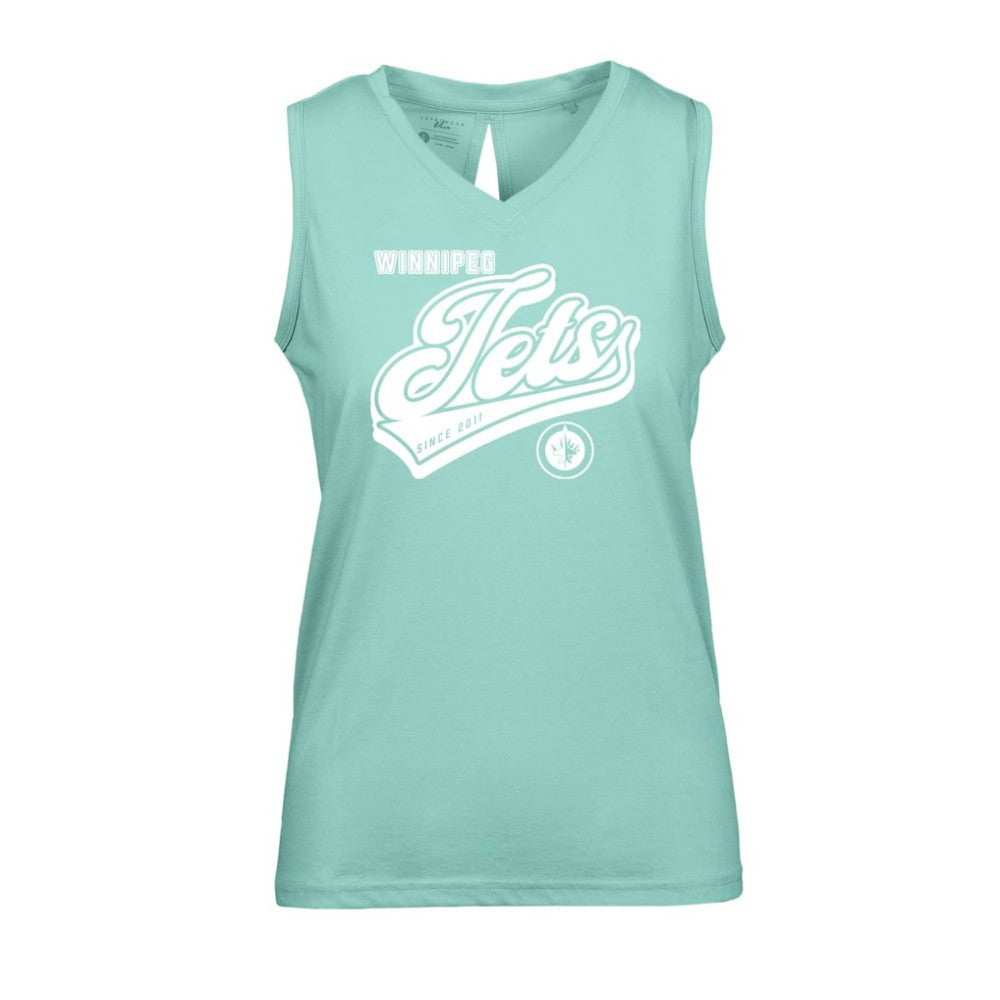 Winnipeg Jets Levelwear Women's Paisley Sweep V-Neck Tank Top - Mint | NHL on sale