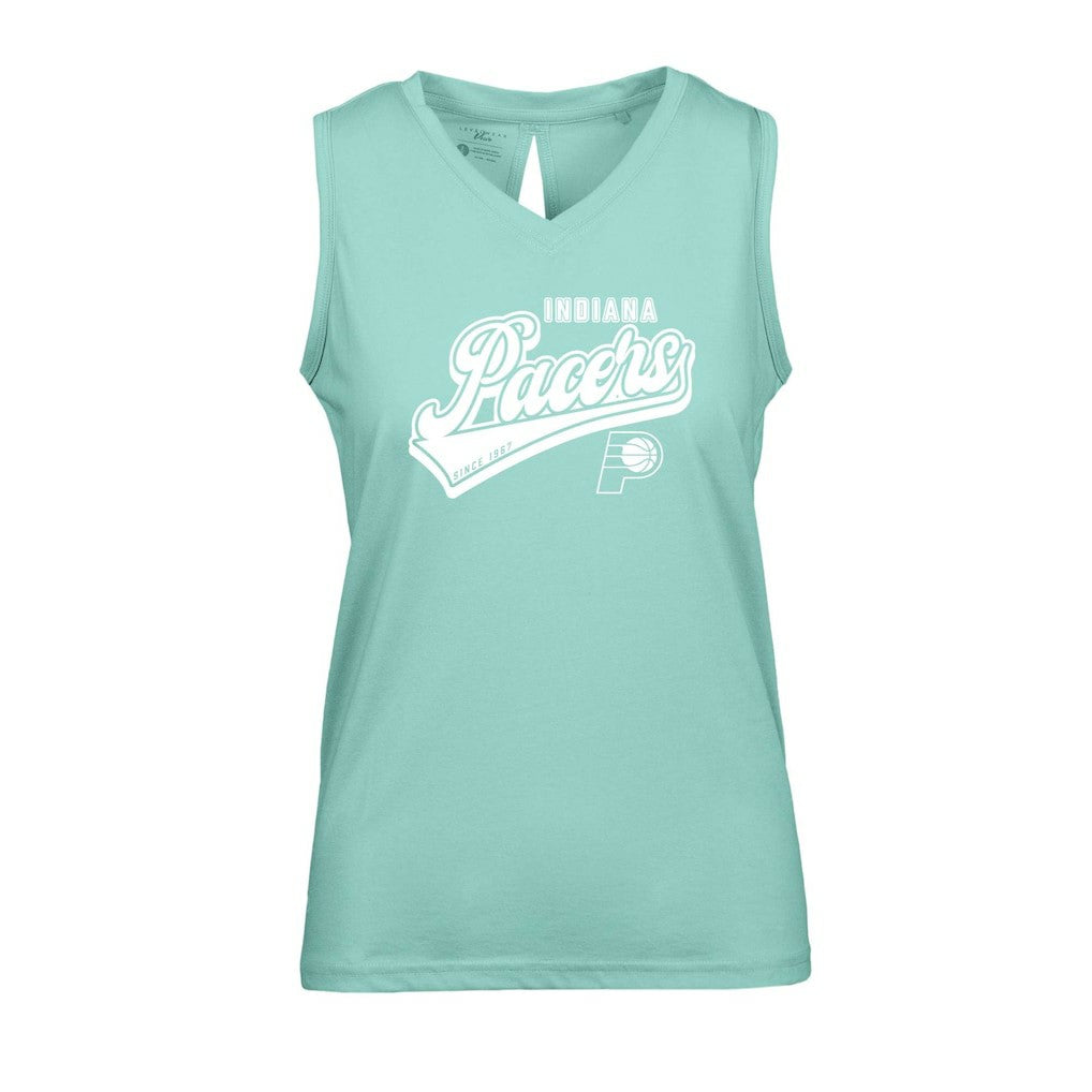 Indiana Pacers Levelwear Women's Paisley Sweep V-Neck Tank Top Mint
