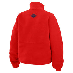 Washington Capitals WEAR by Erin Andrews Women's Polar Fleece Half-Zip Jacket - Red | NHL discount