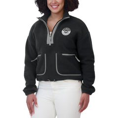 Los Angeles Kings WEAR by Erin Andrews Women's Polar Fleece Half-Zip Jacket - Black | NHL near me