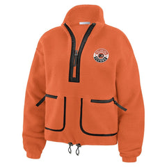 Philadelphia Flyers WEAR by Erin Andrews Women's Polar Fleece Half-Zip Jacket - Orange | NHL sale