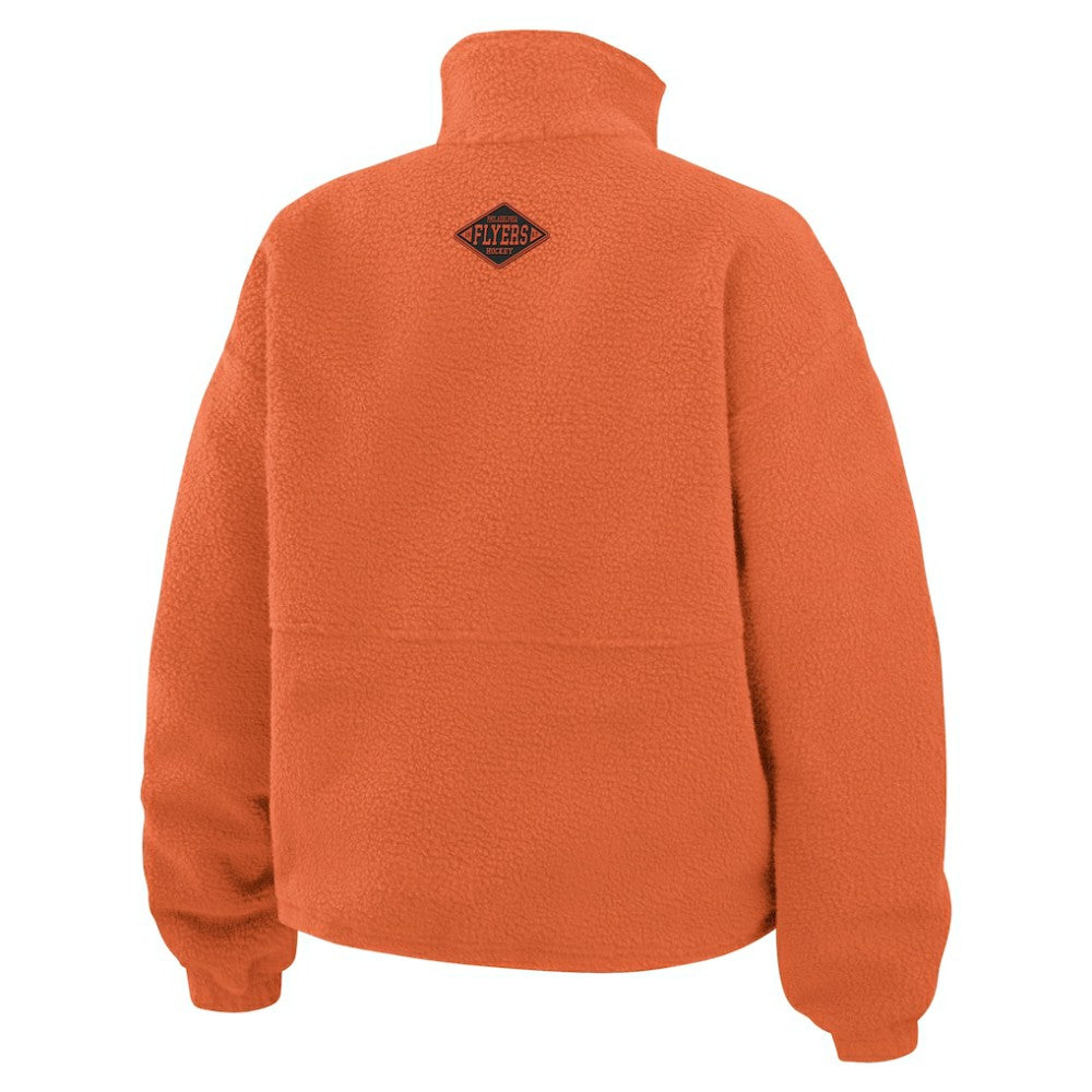 Philadelphia Flyers WEAR by Erin Andrews Women's Polar Fleece Half-Zip Jacket - Orange | NHL sale