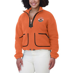 Philadelphia Flyers WEAR by Erin Andrews Women's Polar Fleece Half-Zip Jacket - Orange | NHL sale