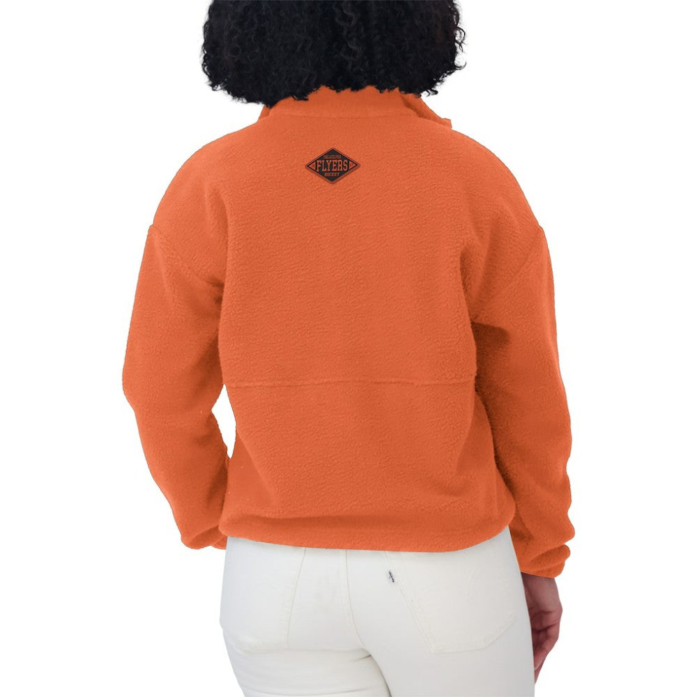 Philadelphia Flyers WEAR by Erin Andrews Women's Polar Fleece Half-Zip Jacket - Orange | NHL sale