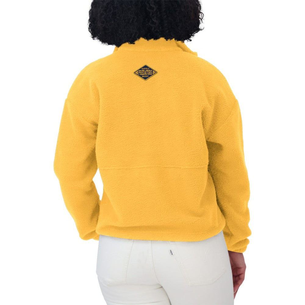 Nashville Predators WEAR by Erin Andrews Women's Polar Fleece Half-Zip Jacket - Gold | NHL online