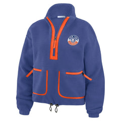 New York Islanders WEAR by Erin Andrews Women's Polar Fleece Half-Zip Jacket - Royal | NHL discount