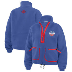 New York Rangers WEAR by Erin Andrews Women's Polar Fleece Half-Zip Jacket - Blue | NHL on sale