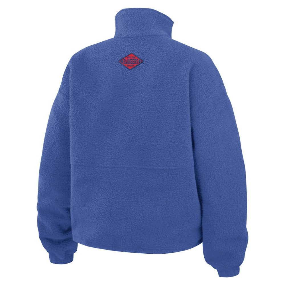 New York Rangers WEAR by Erin Andrews Women's Polar Fleece Half-Zip Jacket - Blue | NHL on sale