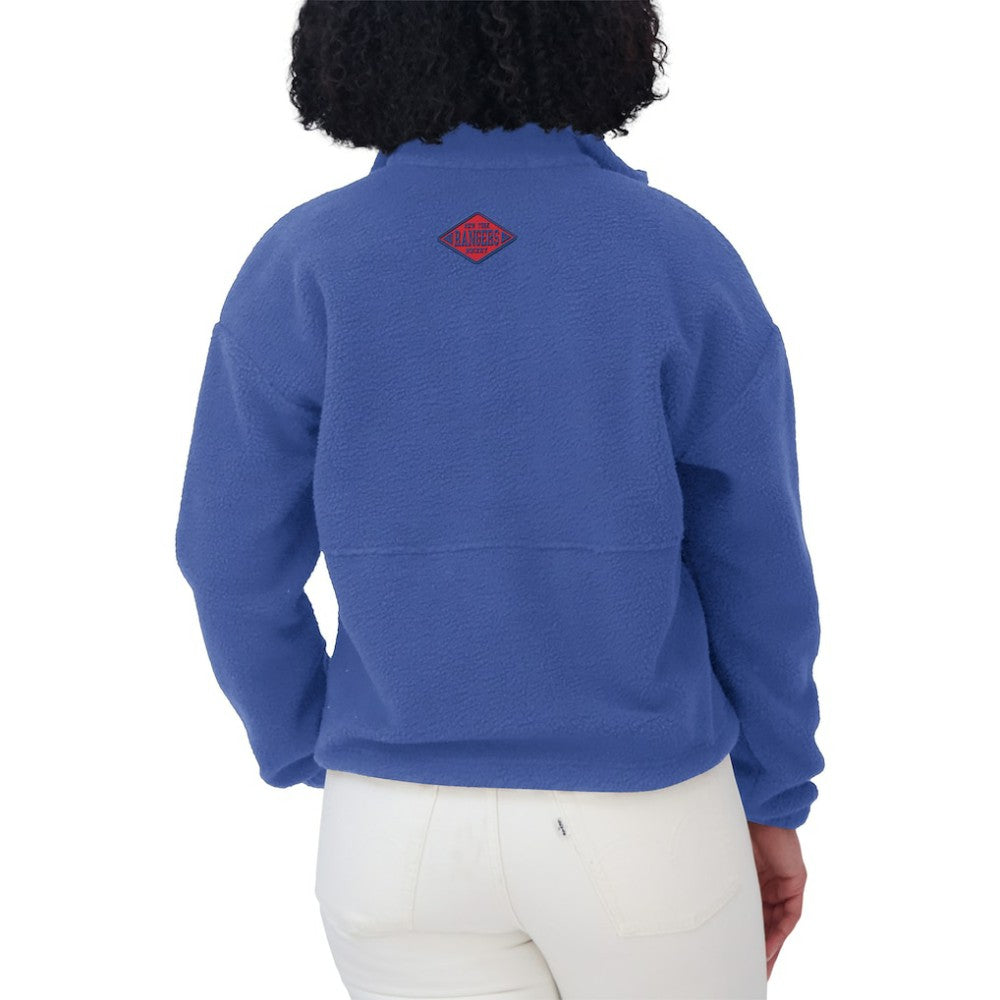 New York Rangers WEAR by Erin Andrews Women's Polar Fleece Half-Zip Jacket - Blue | NHL on sale