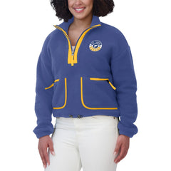 St. Louis Blues WEAR by Erin Andrews Women's Polar Fleece Half-Zip Jacket - Blue | NHL on sale