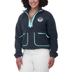 Seattle Kraken WEAR by Erin Andrews Women's Polar Fleece Half-Zip Jacket - Deep Sea Blue | NHL sale