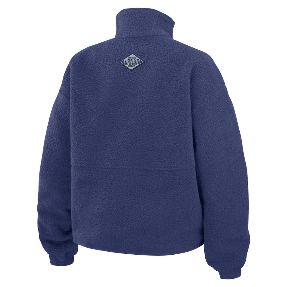 Toronto Maple Leafs WEAR by Erin Andrews Women's Polar Fleece Half-Zip Jacket - Blue | NHL online