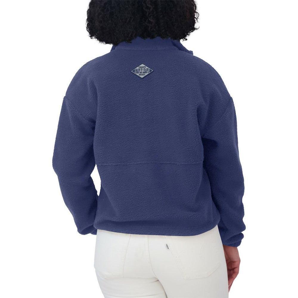 Toronto Maple Leafs WEAR by Erin Andrews Women's Polar Fleece Half-Zip Jacket - Blue | NHL online