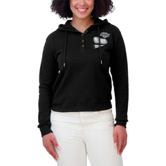 Los Angeles Kings WEAR by Erin Andrews Women's Waffle-Knit Pullover Hoodie - Black | NHL sale