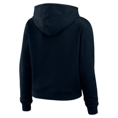 Seattle Kraken WEAR by Erin Andrews Women's Waffle-Knit Pullover Hoodie - Deep Sea Blue | NHL near me