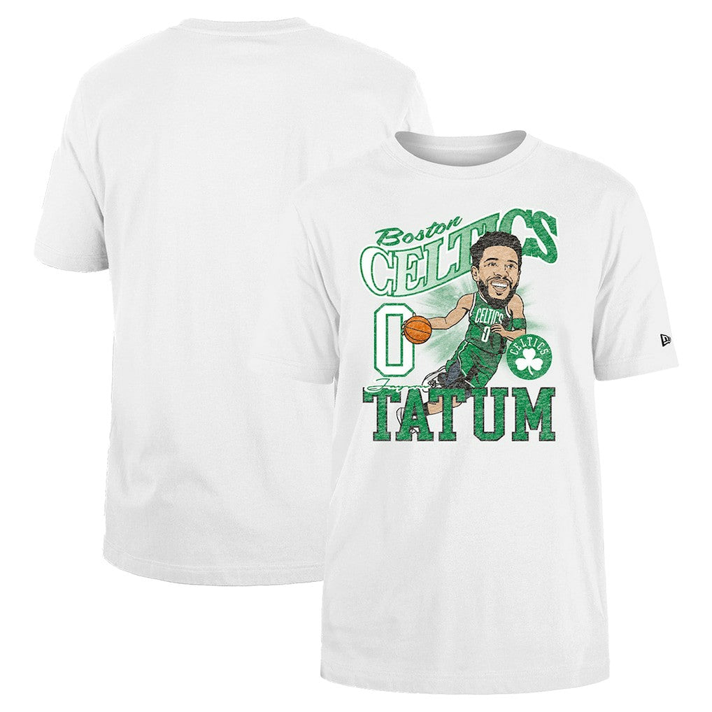 New Era Jayson Tatum Boston Celtics Caricature Player T-Shirt White