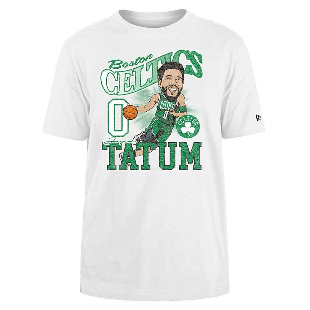 New Era Jayson Tatum Boston Celtics Caricature Player T-Shirt White