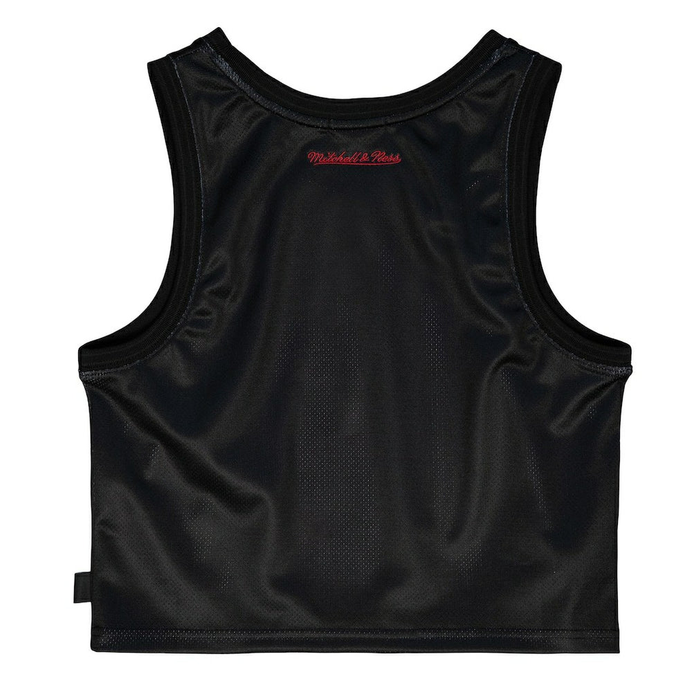 Mitchell & Ness Chicago Bulls Women's Hardwood Classics Big Face 4.0 Cropped Tank Top Black