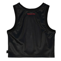 Mitchell & Ness Chicago Bulls Women's Hardwood Classics Big Face 4.0 Cropped Tank Top Black